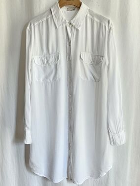 Aritzia Wilfred Free White Button Shirt Dress